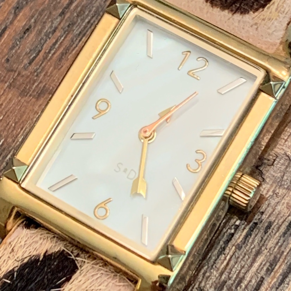 Stella & Dot Animal Print Strap Watch